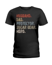 Husband-Dad-Protector-Sugar Bear-Hero Ladies T-Shirt tile