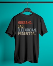 Husband-Dad-Electrician-Protector Classic T-Shirt lifestyle-mens-crewneck-front-3