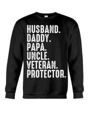 Husband-Daddy-Papa-Uncle-Veteran-Protector Crewneck Sweatshirt tile