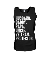 Husband-Daddy-Papa-Uncle-Veteran-Protector Unisex Tank tile