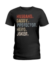 Husband-Daddy-Protector-Hero-Joker Ladies T-Shirt tile