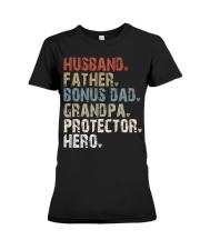 Husband - Father - Bonus Dad - Grandpa Premium Fit Ladies Tee tile