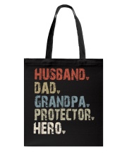 Husband-dad-grandpa-protector-hero Tote Bag tile