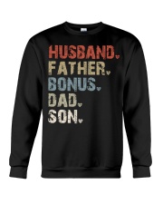 Husband - Father - Bonus - Dad - Son Crewneck Sweatshirt tile