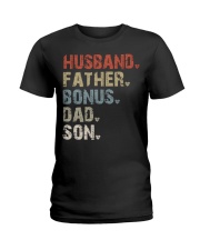 Husband - Father - Bonus - Dad - Son Ladies T-Shirt tile