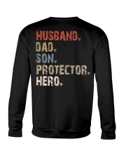 Husband-Dad-Son-Protector-Hero-Backside Crewneck Sweatshirt tile