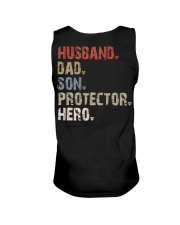 Husband-Dad-Son-Protector-Hero-Backside Unisex Tank tile