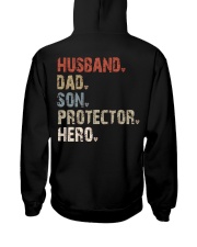 Husband-Dad-Son-Protector-Hero-Backside Hooded Sweatshirt tile
