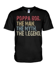 Poppa Bob - The Man The Myth The Legend V-Neck T-Shirt tile