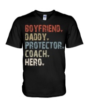 Boyfriend - Daddy - Protector - Coach - Hero V-Neck T-Shirt tile