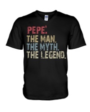 Pepe' - The Man The Myth The Legend V-Neck T-Shirt tile