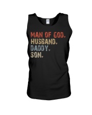 Man Of God-Husband-Daddy-Son Unisex Tank tile