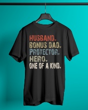 Husband-Bonus dad-Protector-Hero-One of a kind Classic T-Shirt lifestyle-mens-crewneck-front-3