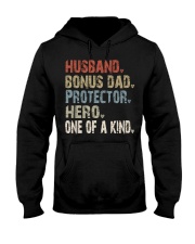 Husband-Bonus dad-Protector-Hero-One of a kind Hooded Sweatshirt tile