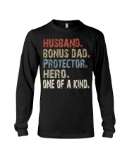 Husband-Bonus dad-Protector-Hero-One of a kind Long Sleeve Tee tile