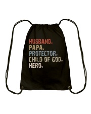 Husband-Papa-Protector-Child Of God-Hero Drawstring Bag tile