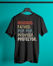 Husband - Father - Pop pop - Provider - Protector Classic T-Shirt lifestyle-mens-crewneck-front-3