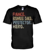 Fiancé-Bonus-Dad-Protector-Hero V-Neck T-Shirt tile