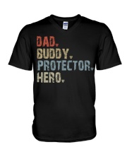 dad-buddy-protector-hero V-Neck T-Shirt tile
