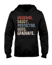 Husband - Daddy - Protector - Hero - Graduate Hooded Sweatshirt tile