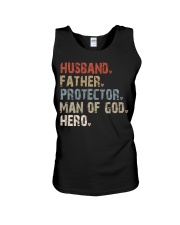 Husband-Father-Protector-Man Of God-Hero Unisex Tank tile