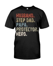 Husband - Step Dad - Papa - Protector - Hero Premium Fit Mens Tee tile