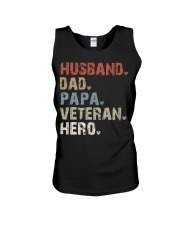 Husband-Dad-Papa-Veteran-Hero Unisex Tank tile