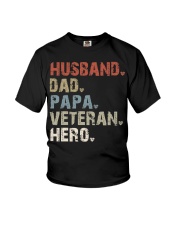 Husband-Dad-Papa-Veteran-Hero Youth T-Shirt tile