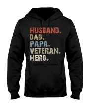 Husband-Dad-Papa-Veteran-Hero Hooded Sweatshirt tile