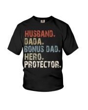 husband-dada-bonus-dad-hero-protector Youth T-Shirt tile