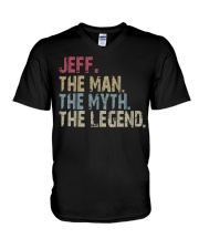 Jeff - The Man The Myth The Legend V-Neck T-Shirt tile