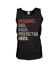 Husband-Dad-Baba-Protector-Hero Unisex Tank tile