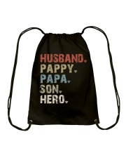 Husband-Pappy-Papa-Son-Hero Drawstring Bag tile
