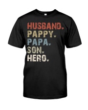 Husband-Pappy-Papa-Son-Hero Premium Fit Mens Tee tile