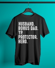 Husband Bonus Dad YP Protector Hero Classic T-Shirt lifestyle-mens-crewneck-front-3