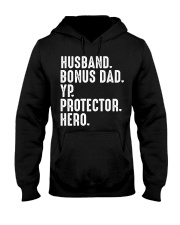 Husband Bonus Dad YP Protector Hero Hooded Sweatshirt tile