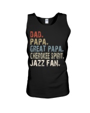dad-papa-great-papa-cherokeespirit-jazzfan Unisex Tank tile
