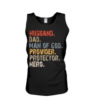 Husband-Dad-Man Of God-Provider-Protector-Hero Unisex Tank tile