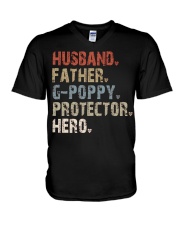 Husband-Father-G-Poppy-Protector-Hero V-Neck T-Shirt tile