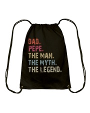 Dad - Pepe - Man Myth Legend Drawstring Bag tile