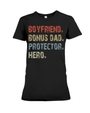 Boyfriend - Bonus Dad - Protector - Hero Premium Fit Ladies Tee tile