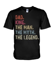 Dad - King - Man Myth Legend V-Neck T-Shirt tile