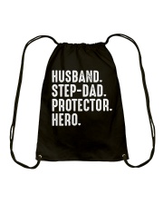 Husband Step Dad Protector Hero Drawstring Bag tile
