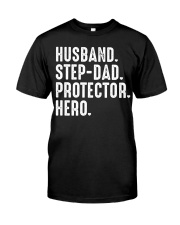 Husband Step Dad Protector Hero Premium Fit Mens Tee tile