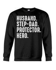 Husband Step Dad Protector Hero Crewneck Sweatshirt tile
