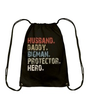 Husband - Daddy - Bigman - Protector - Hero Drawstring Bag tile