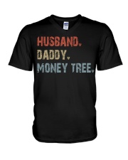 Husband - Daddy - Money Tree V-Neck T-Shirt tile