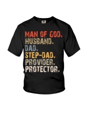 Man Of God-Husband-Dad-Step-Dad Youth T-Shirt tile