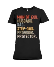 Man Of God-Husband-Dad-Step-Dad Premium Fit Ladies Tee tile