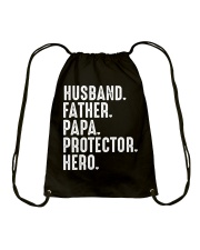 Husband Father Papa Protector Hero Drawstring Bag tile